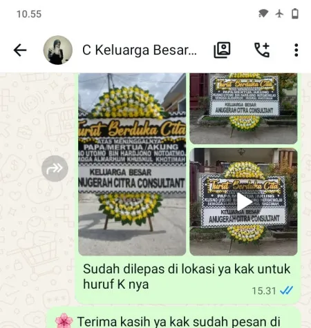 Pengiriman Papan Bunga Duka Pecabean Pangkah
